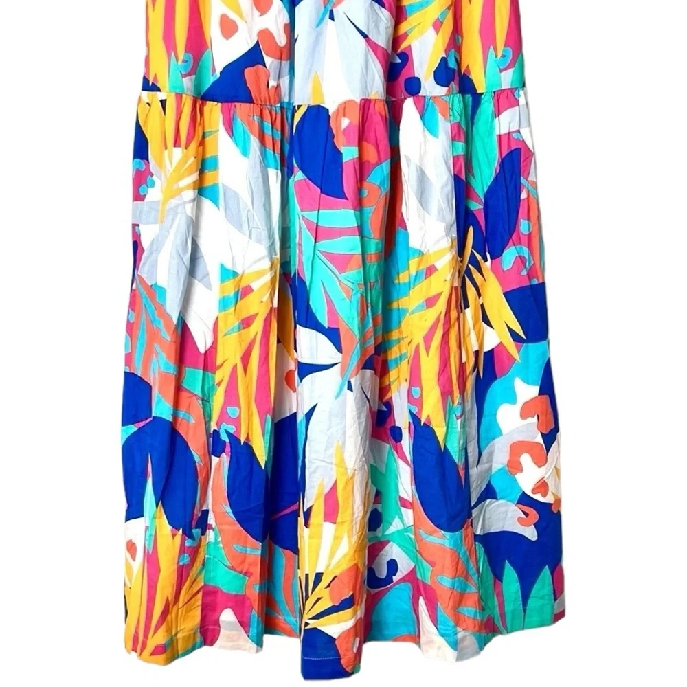 J. Crew Tie-back Tiered Midi Dress